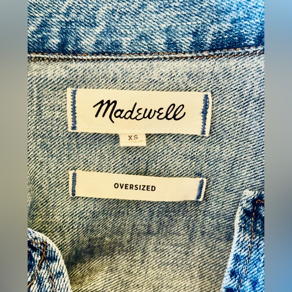 *NWOT* Madewell / The Oversized Trucker Jean Jacket / Akenside Wash / XS - Picture 5 of 7
